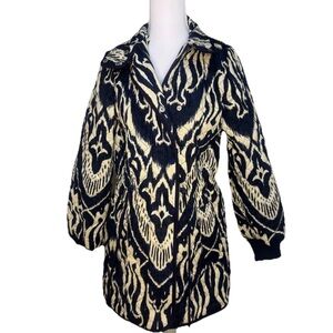 NWT Bagatelle Blue and Cream Patterned Quilted Jacket